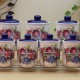 Bule Chrysanthemum ceramic canister sets