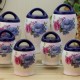 Blue Temptation Ceramic Kitchen Canisters