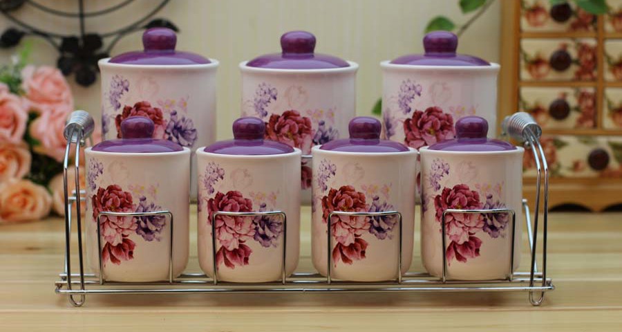 Purple Breeze ceramic canister sets