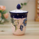 Blue Poppy Ceramic Storage Jar