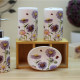 Everlasting Purple Daisy Ceramic Bathroom Accessories