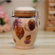 Falling Leaf ceramic container with lid