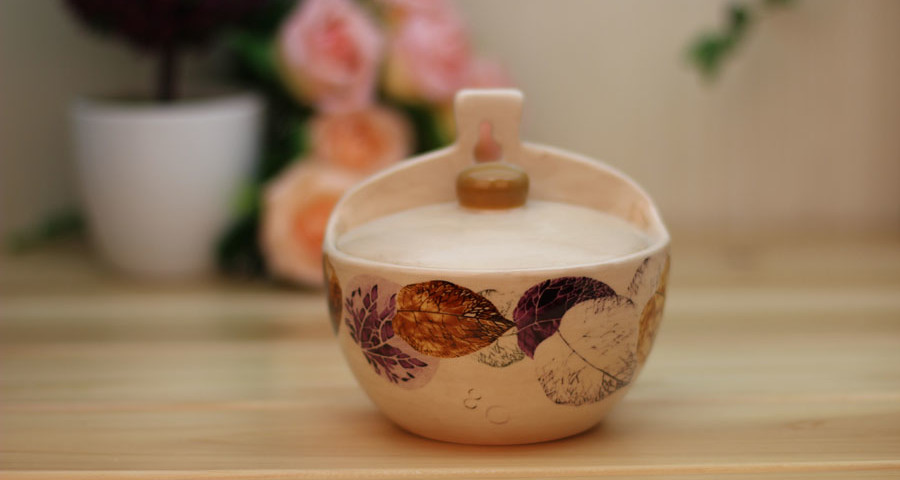 Falling Leaf ceramic kitchen storage jars