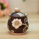 Flower Bud ceramic coffee canister