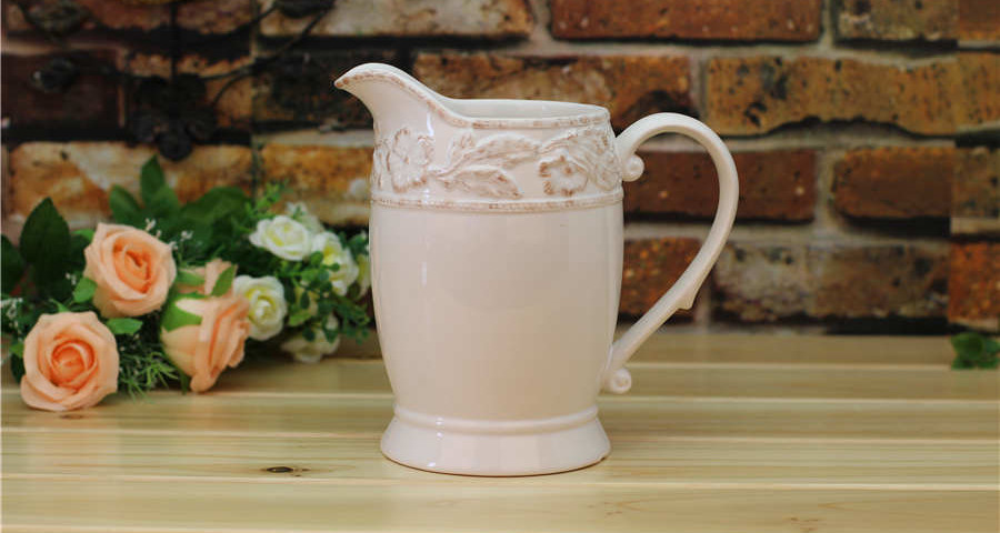 Hand Painted ceramic water pitcher