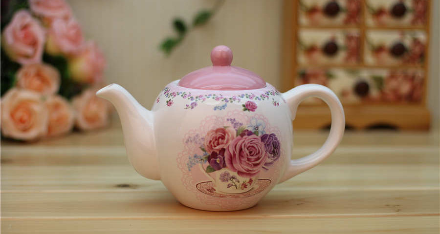 Romantic Rose Ceramic Teapots